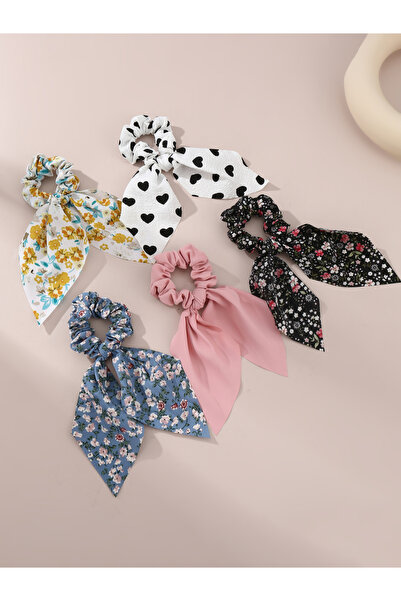 Take Two By Styli Pack of 5 - Printed Hair Scrunchies
