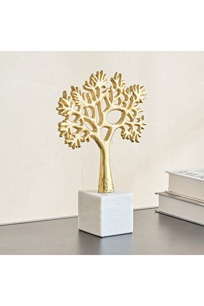 Home Box ديكور شجرة الحياة من الألومنيوم من ستافورد ليف - 22.5 × 8 × 32 سم