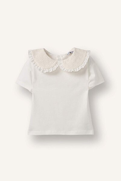 DeFacto April 23Rd Children's Day Peter Pan collar Combed Cotton Short Sleeve...