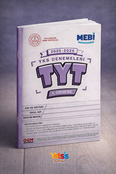 Yetsis Yayınları MEBİ TYT Deneme Sınavı 1. Deneme Renkli Birebir Basım