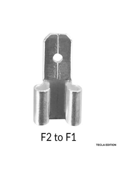 TECLA EDITION Adaptor conector baterie F2 (Faston 250) la F1 (Faston 187),AGM...