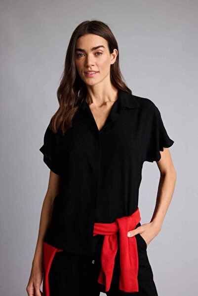 DeFacto Regular Fit Shirt Collar Short Sleeve Shirt H1482Ax26Sp