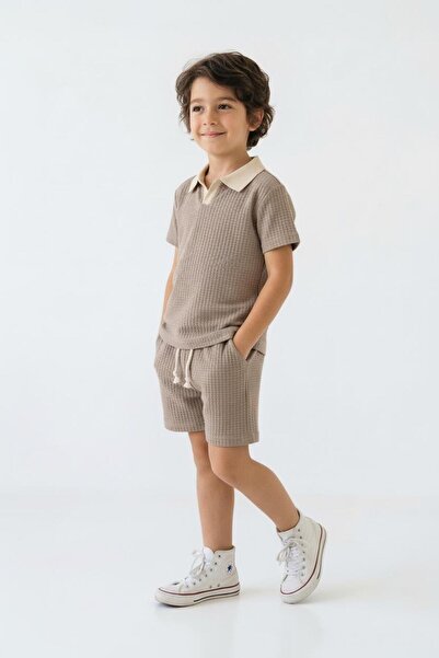 MiaBaby Waffle Summer Boys' 2-Piece Set