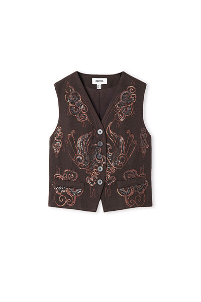 İpekyol Nakışlı ve payet işlemeli yelek