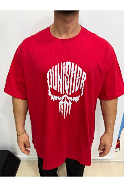 Bas Body FitnessWear Tricou cu mânecă scurtă, 100% bumbac, cu imprimeu Red Pu...
