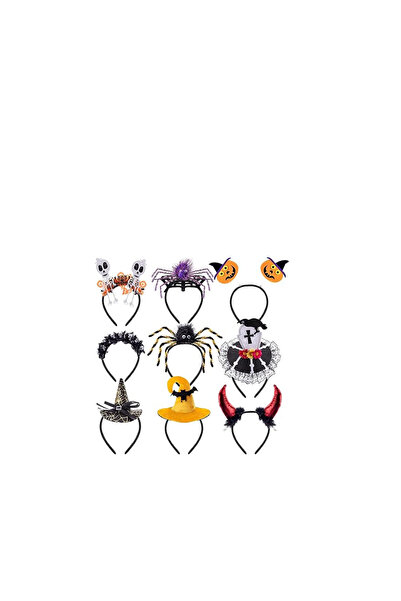 BQTQ Set of 9 Halloween headbands BQTQ, 12, 13 cm, plastic, multicolor