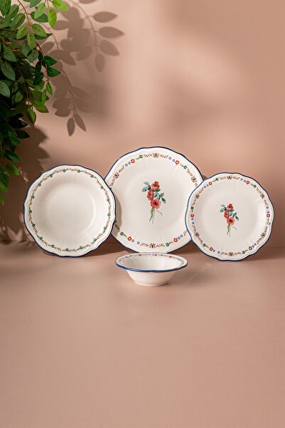 Emsan Rüya Porselen 24 Parça 6 Kişilik Yemek Takımı