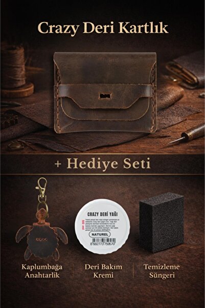 Dopar Crazy جلد حامل بطاقات – مصنوع من الجلد الطبيعي المدهون بالزيت جلد، ذو م...