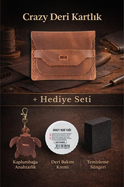 Dopar Crazy جلد حامل بطاقات – مصنوع من الجلد الطبيعي المدهون بالزيت جلد، ذو م...