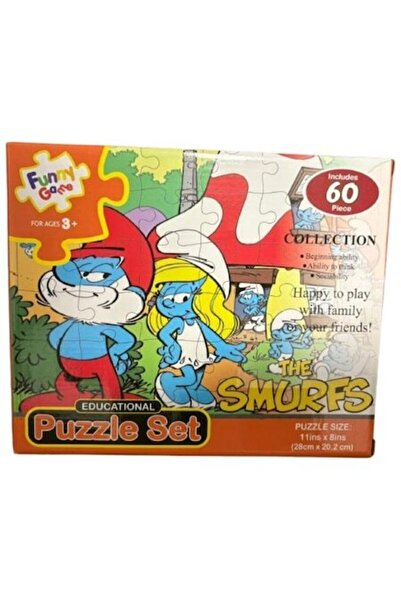 SMURFS Puzzle Set, 60 pieces, educational, 3 years+
