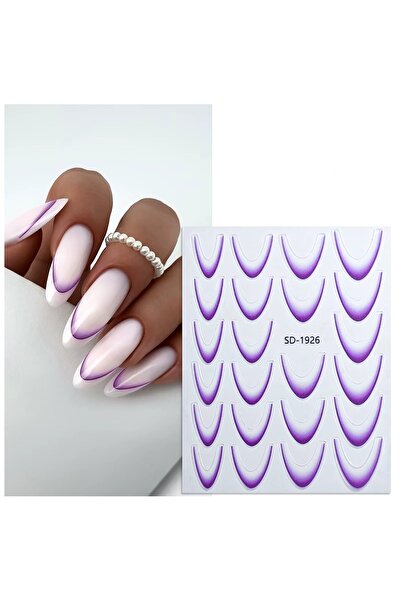 delis Френски стикери за нокти Marquise, STICKER63, Лилав