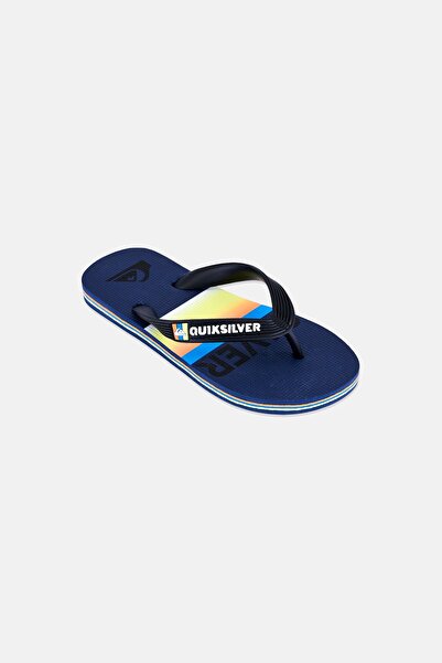 Quiksilver Kids Boy Brand Logo Slip On Slipper, Navy Blue