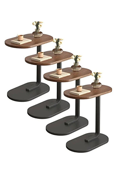 TREND WILL 4-piece set - Modern coffee table | C-shaped side table with a bro...