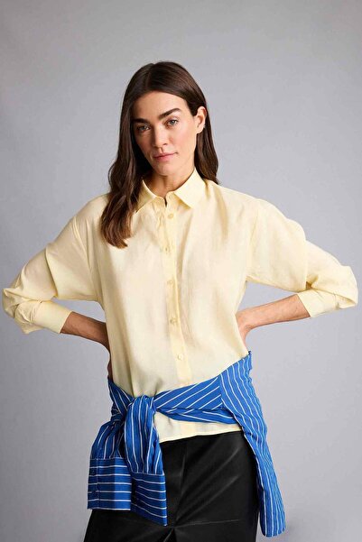 DeFacto Overshirt Fit Shirt Collar Modal Long Sleeve Shirt H7396Ax26Sp