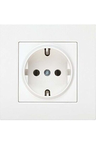 Sedef مقبس كهربائي أرضي أبيض 2200-100 -1 قطعة Gönd جلد