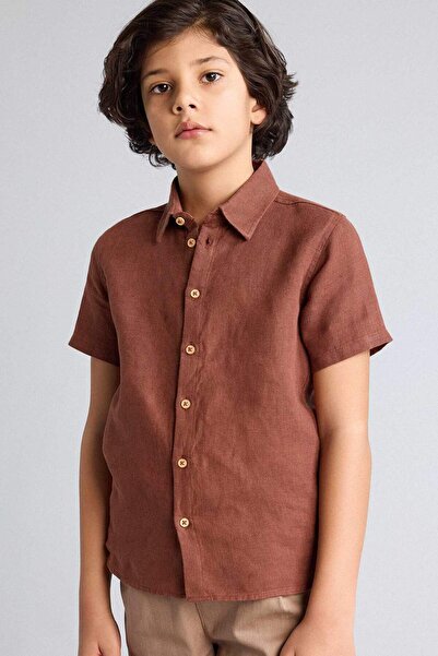 DeFacto 100% Linen Shirt Boys G5006A826Sm