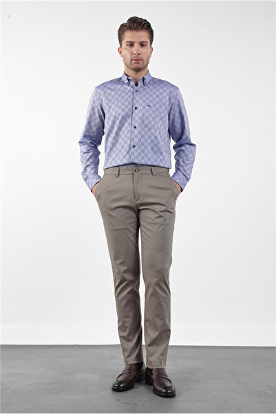 İmza Mink Side Pocket Comfort Fit Cotton Pack Chino Trousers 1003260172