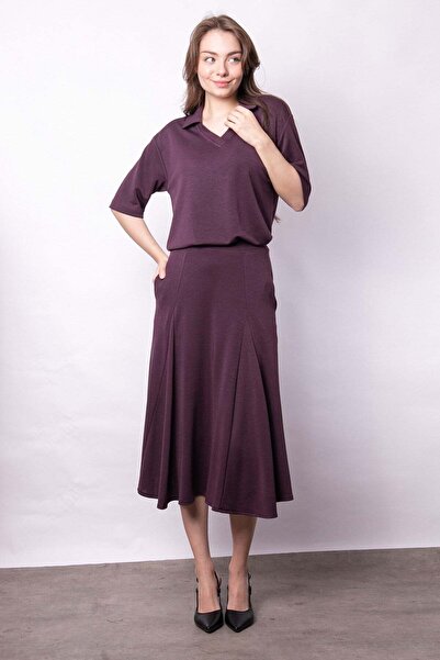 Jument Γυναικείο μαλακό ύφασμα Με υφή Ελαστικό με λαιμόκοψη V, μανίκια μήκους...