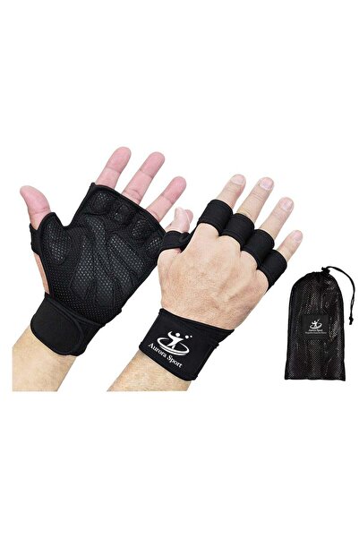 Aurora New Ventilated Workout Gloves with strong grip and Palm Protection bot...