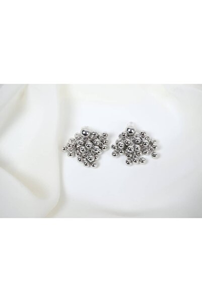 ATELİER TUĞBA Bkp113 Gold Color Beaded Cluster Earrings (Length 35 mm)