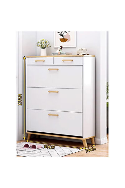 KEKE Wooden Large Capacity Storage Shoe Cabinet Rack