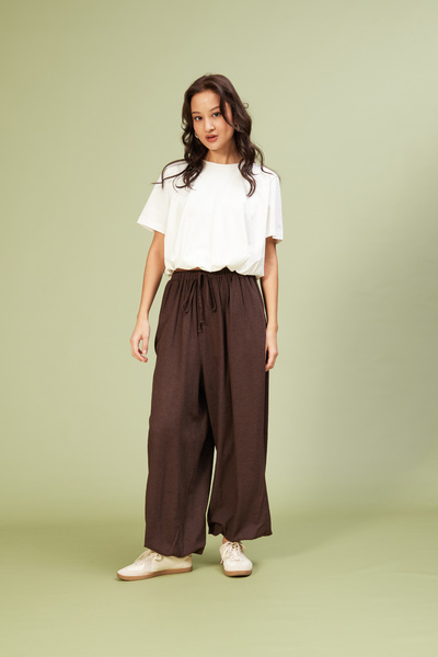 Nisan Linen Mixed Balloon Pants