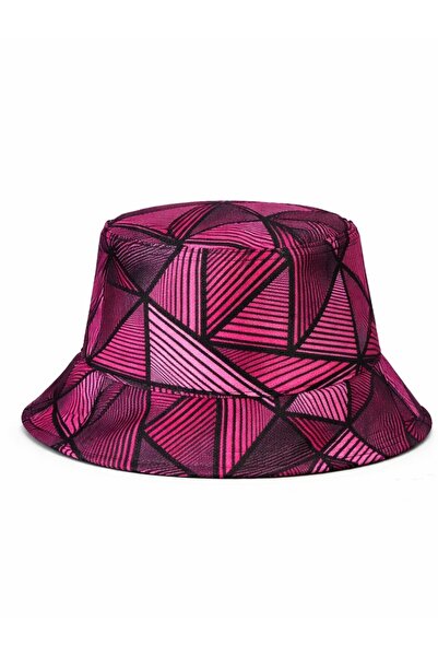 Soulistic Collection قبعة دلو موسمية منقوشة باللون الأرجواني