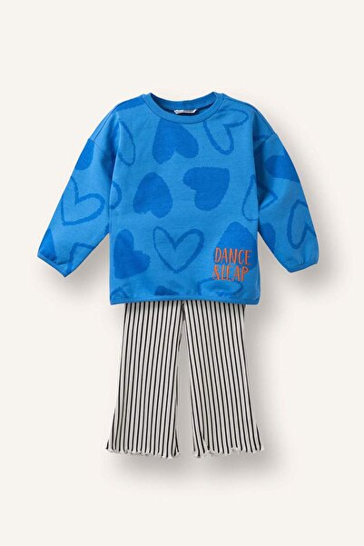 DeFacto Floral Sweatshirt Fabric 2-Piece Set for Baby Girl H1240A526Sm