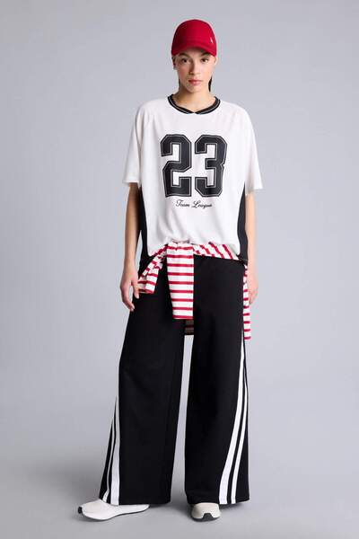 DeFacto Wide Leg Wide Leg Standard Length Sports Pants E7719Ax26Sp