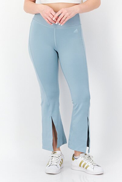 adidas Women Sportswear Fit Brand Logo Flared Outdoor Pants, Magic Grey