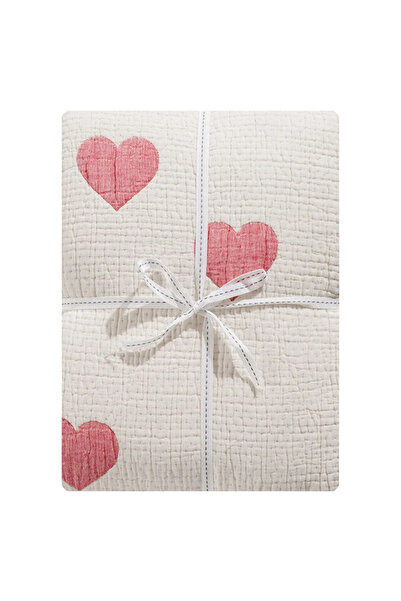 LC Waikiki Mixed Heart Patterned Double Bedspread