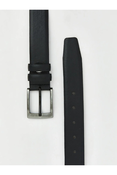 LC Waikiki Black Leather Look Men's Belt