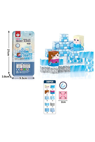 sallma Magnetic Building Blocks, 38 Pieces, Compatible with Minecraft, Educat...