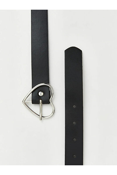 LC Waikiki Black Heart Buckled Girl Child Belt