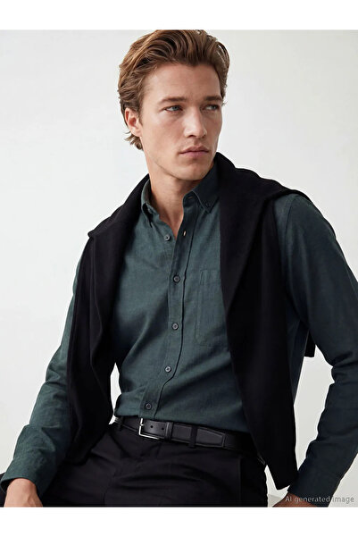 LC Waikiki Petrol Regular Fit Men's Shirt