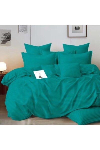 Sonia-home Damask Duvet Cover Set , 100% Cotton, 6 pieces, Solid Color, Stret...