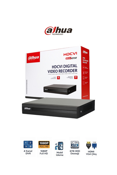DAHUA XVR1B04 I T 4 Kanal Kamera Kayıt Cihazı Güvenlik DVR