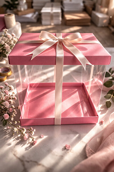 kutula 32 30*30*30 Pembe Hediye Kutusu