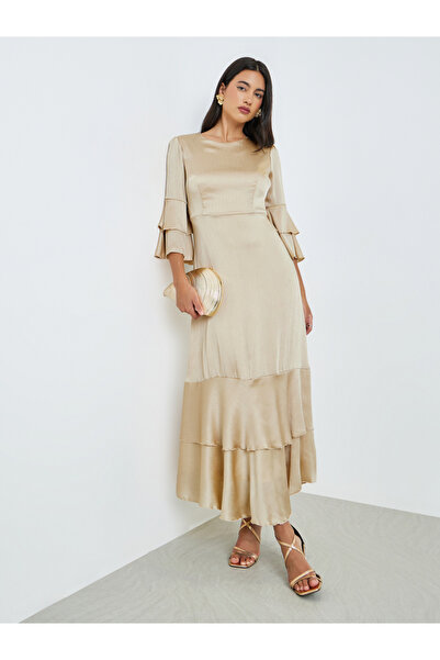 Styli فستان ماكسي بيج بأكمام واسعة قَصّة على شكل A