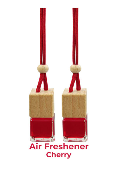 Generic عبوة من قطعتين من معطر جو السيارة المعلق برائحة الكرز، زجاجة موزع بغط...