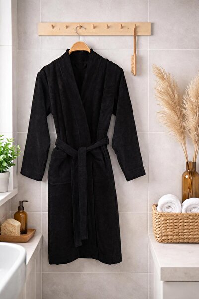 Baveno bumbac bucăți halate de baie unisex pentru adulți, model cu buzunare