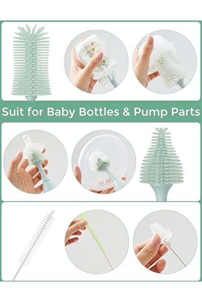 Momcozy Baby Bottle Brush Set with Pressure Foam Technology