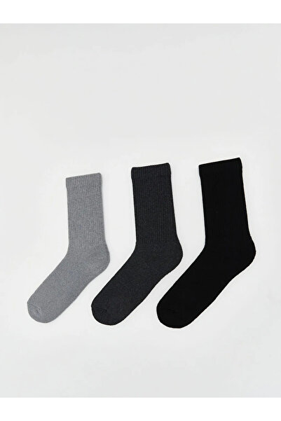 LC Waikiki Anthracite Men's Socks 3-Pack