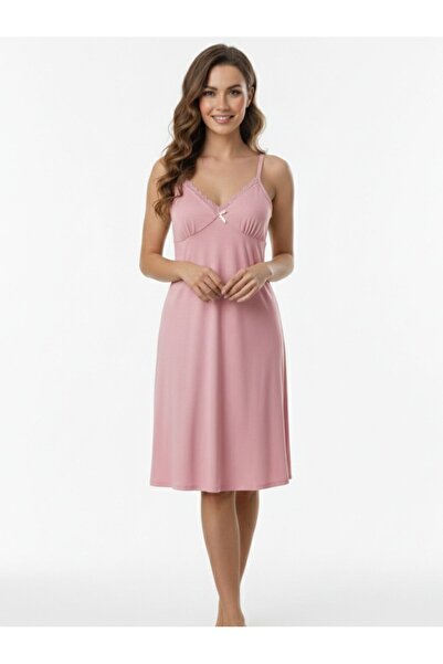 Bumbăcel Cotton nightgown, with straps, for women