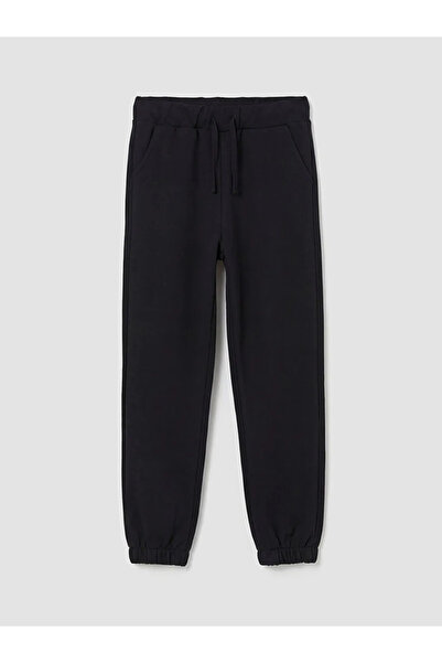 LC Waikiki Μαύρο ελαστικό στη μέση για κορίτσια Jogger Sweatpants