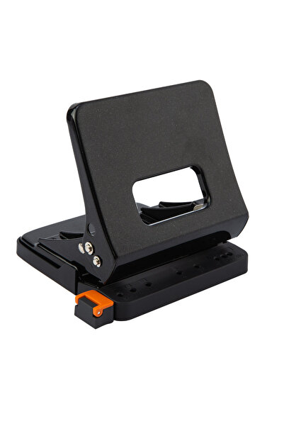 TECLA EDITION Perforator E0142 pentru 25 de coli, negru, metalic, cu tehnolog...