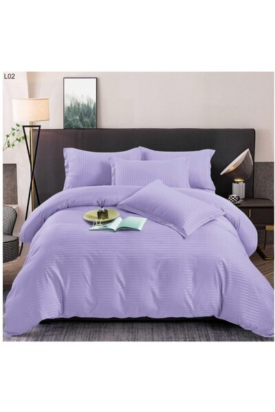 Sonia-home Damask Duvet Cover Set , 100% Cotton, 6 pieces, Solid Color, Stret...