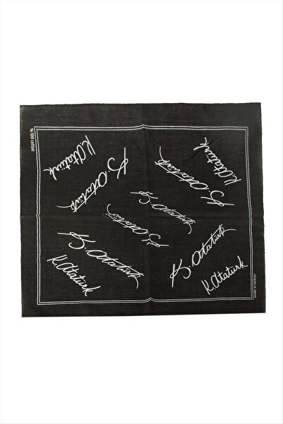 Bijuteri Net Ataturk Signature Patterned Bandana 50*50