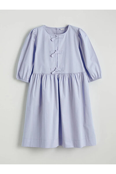 LC Waikiki Φόρεμα για κορίτσια με λεπτομέρεια μπλε φιόγκο