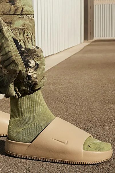 Nike Calm Slide Mens Sandals Erkek Günlük Kullanım Terlik Krem
